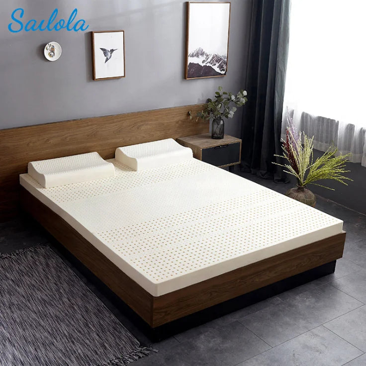 Superior Quality Bedroom Single King Queen Size Natural Latex Topper Mattress In Box