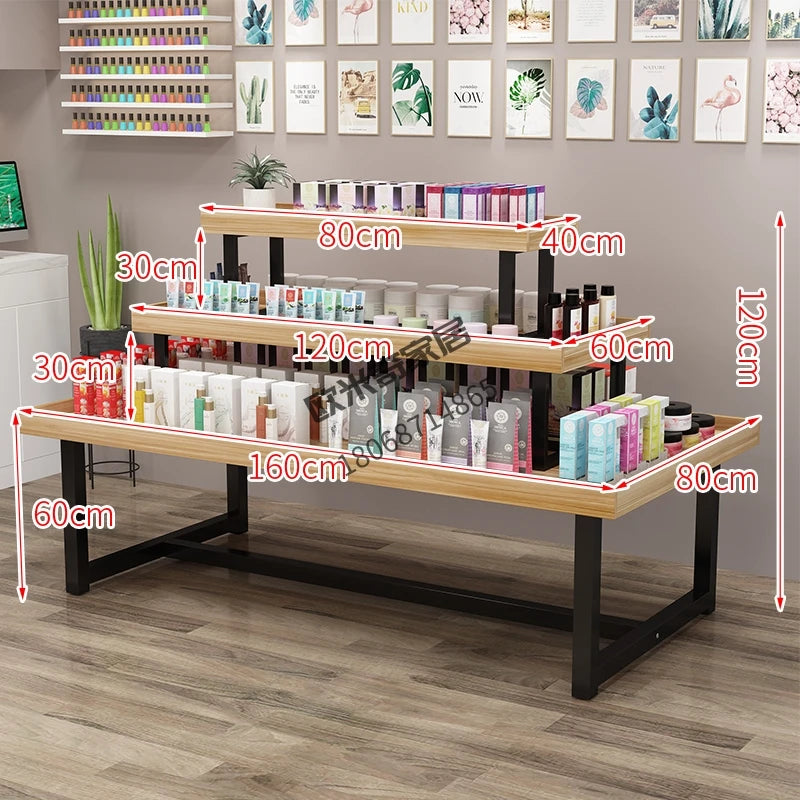 Supermarket booth, cosmetics and accessories display cabinet, shoe store, promotion, Taiwanese toy mall display stand