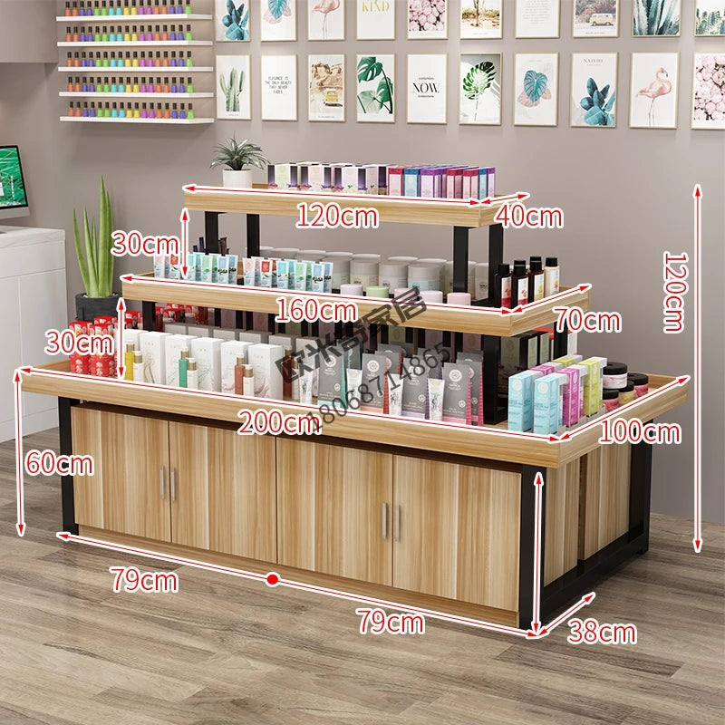 Supermarket booth, cosmetics and accessories display cabinet, shoe store, promotion, Taiwanese toy mall display stand