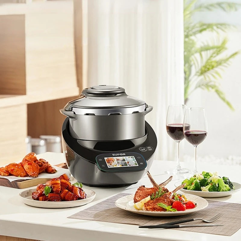 Supor Frying Machine Small C Chef Machine 5 L Household Intelligent Commercial High-capacity Multifunctional Frying Robot
