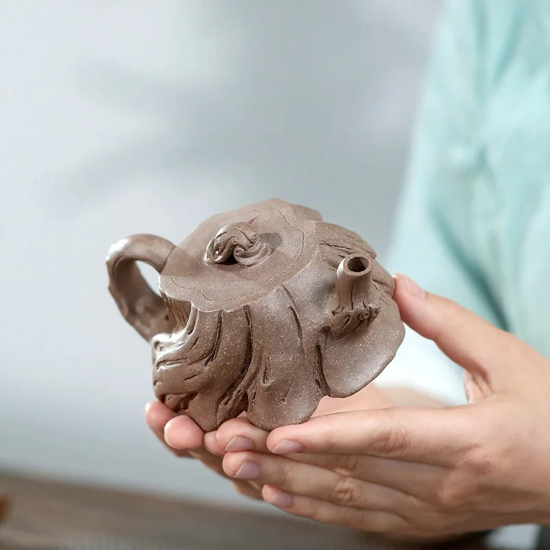 【Tao Yuan】Yixing Purple Clay Teapot Pure Handmade Teapot Backflow Old Pot Raw Ore Old Segment Mud Stump