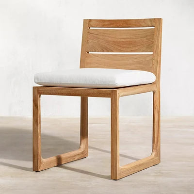 Teak outdoor tables and chairs restaurant courtyard table anticorrosive wooden rattan chair outdoor terrace garden rattan