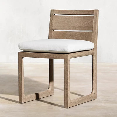 Teak outdoor tables and chairs restaurant courtyard table anticorrosive wooden rattan chair outdoor terrace garden rattan