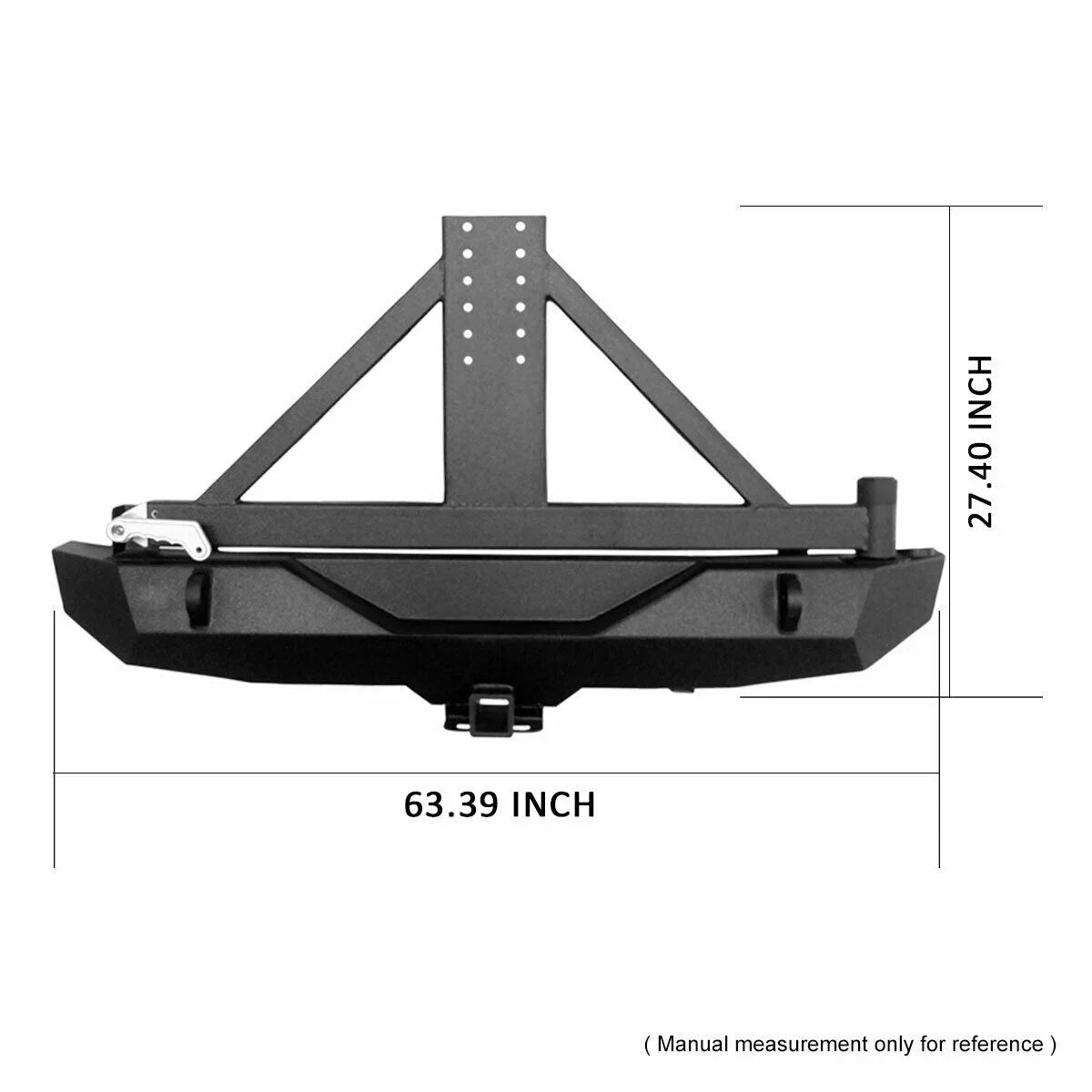 Textured Black Car Rear Bumpers With Tire Carrier For Wrangler JK 2007-2017