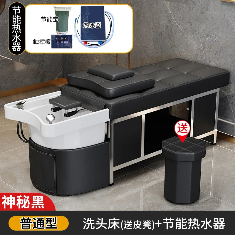 Thai style hair therapy, shampoo bed, constant temperature water circulation, fumigation, massage, high-end hair salon,