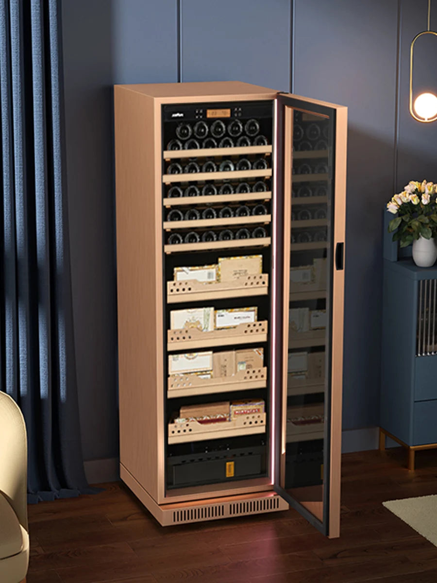 Thermostatic and Humidity Red Wine and Cigar Dual Use Integrated Cabinet Cigar and Red Wine Dual Use Refrigerator