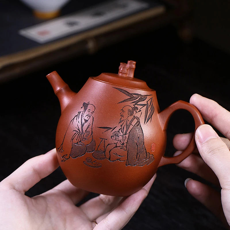 Tibetan Pot World Yixing Purple Clay Pure Handmade Kung Fu Tea Set Original Mine Descending Slope Mud Soaking Single