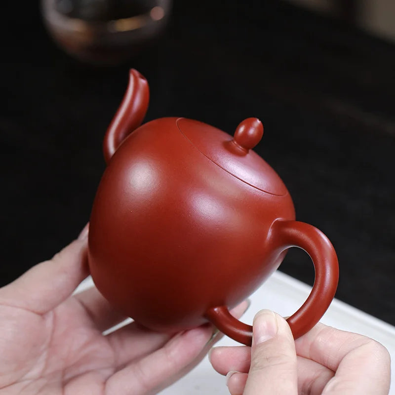 Tibetan Pot World Yixing Purple Clay Pure Handmade Kung Fu Tea Set Raw Mineral Dahongpao Chinese Beauty Shoulder