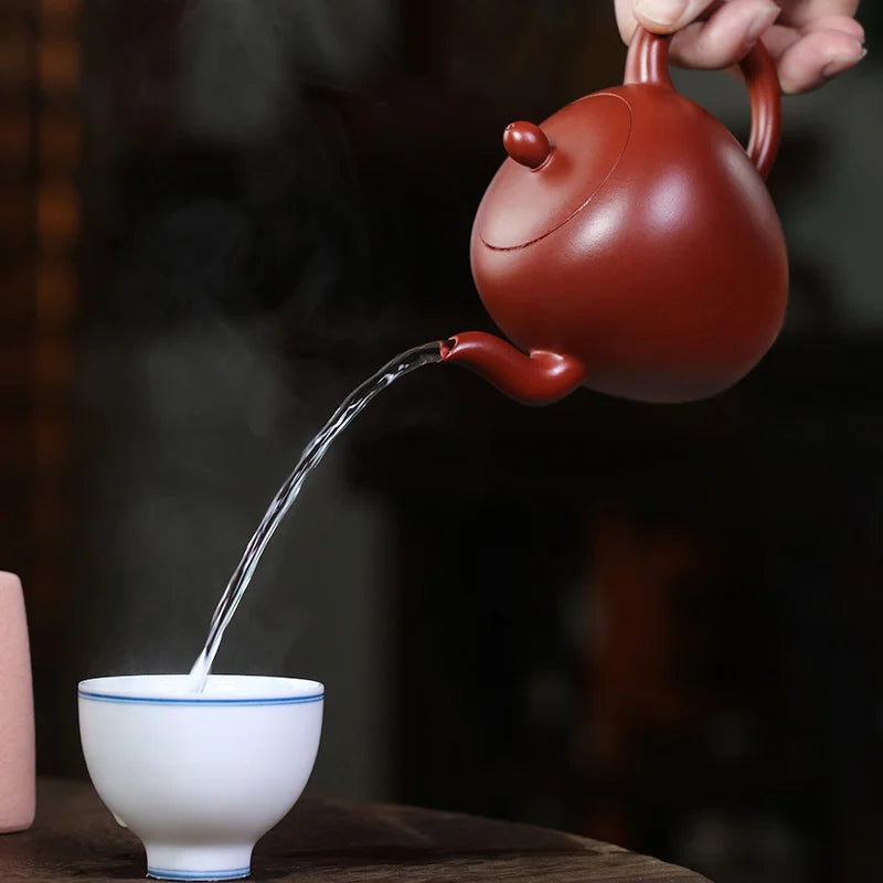 Tibetan Pot World Yixing Purple Clay Pure Handmade Kung Fu Tea Set Raw Mineral Dahongpao Chinese Beauty Shoulder
