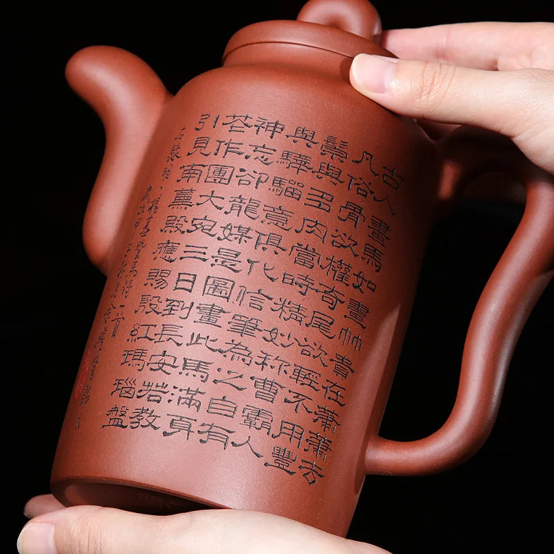 Tibetan Pot World Yixing Purple Sand Fully Handmade Tea Set With National High School Spare Parts Jumping Bottom Slot