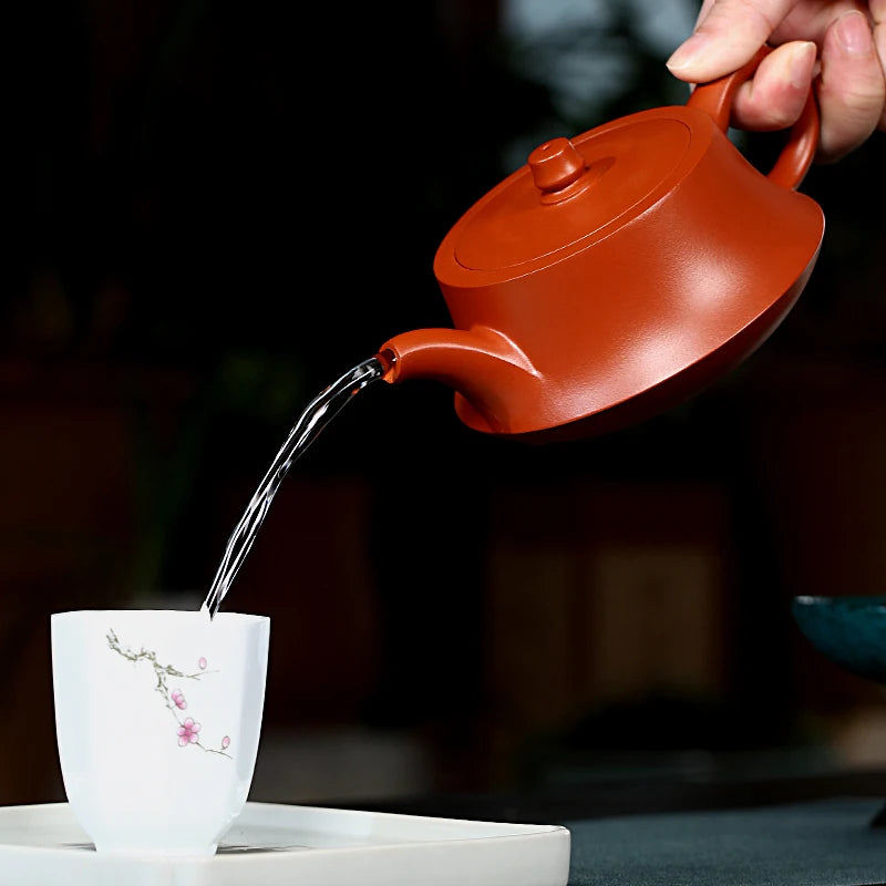 Tibetan Pot World Yixing Purple Sand Pure Handmade Kung Fu Tea Set Original Mineral Red Clear Cement Household