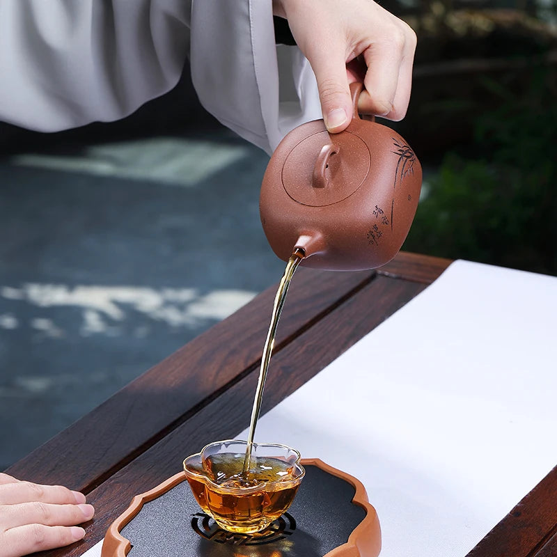Tibetan pot of the world all hand recommended yixing high jian-kang shen slope mud teapot tea set square wind