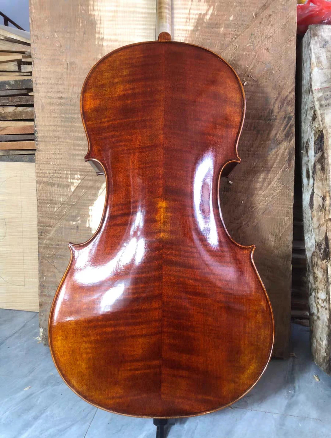 MMOOKA Tiger Maple solid wood Cello 4/4 3/4 Spruce panel student cello stringed instrument beginner professional violoncello Free ship