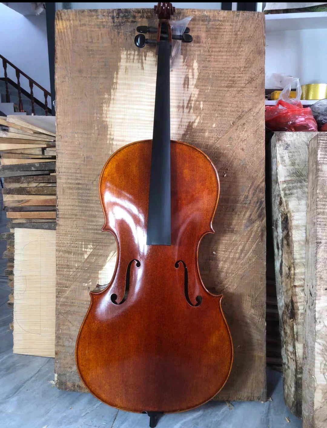 MMOOKA Tiger Maple solid wood Cello 4/4 3/4 Spruce panel student cello stringed instrument beginner professional violoncello Free ship