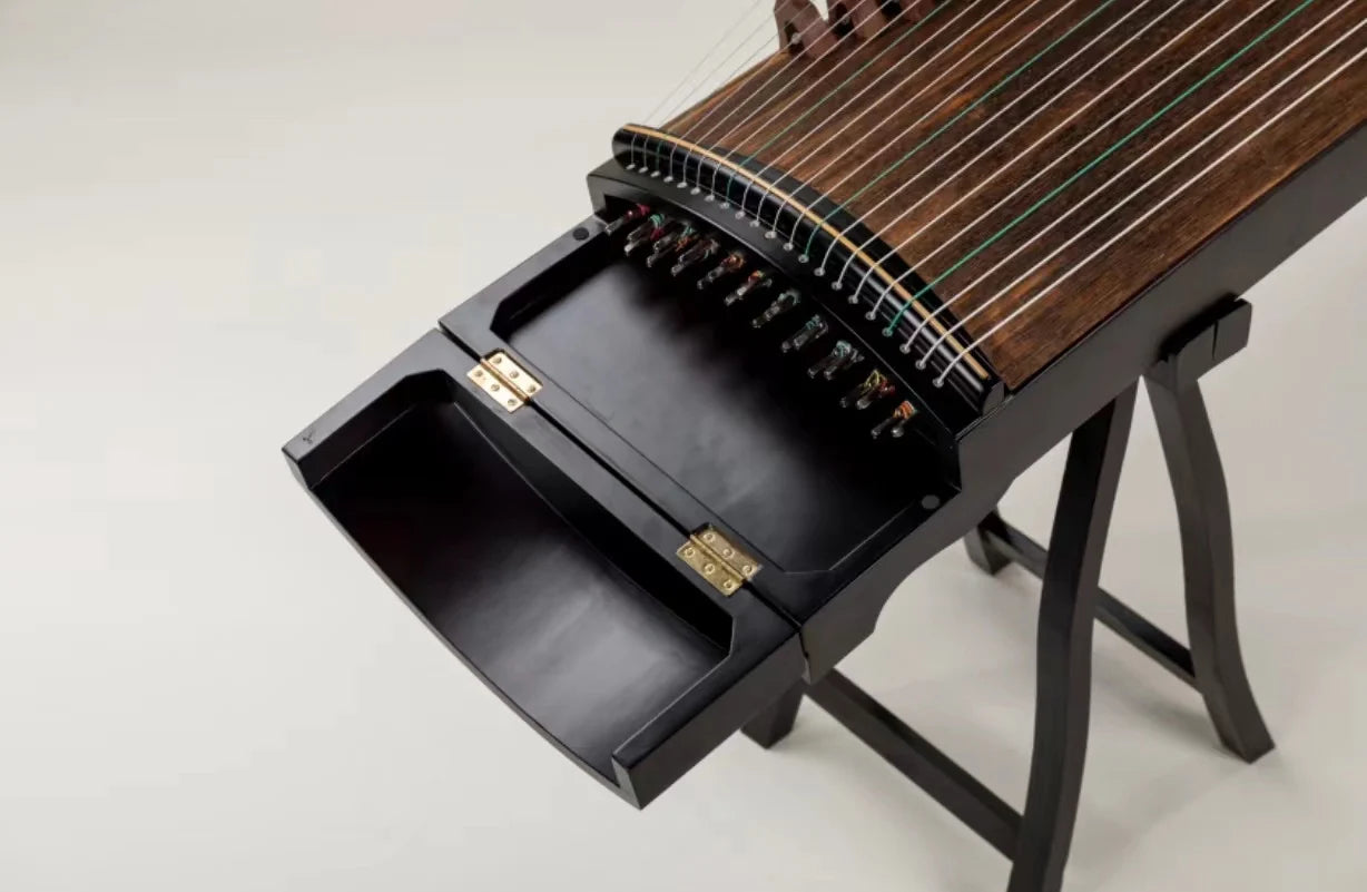 Traditional Chinese Guzheng Hand-dug Zither 21-string National Musical Instrument Ctnc Zither Cloud Crane Series