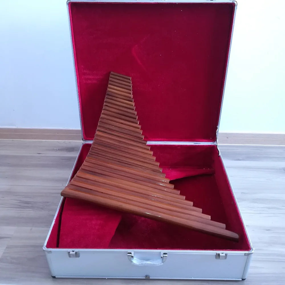 Treasures 31 pipes Professional Panflute 100% Handmade By 30 Years Production Master Bamboo Flute with panpipes Case