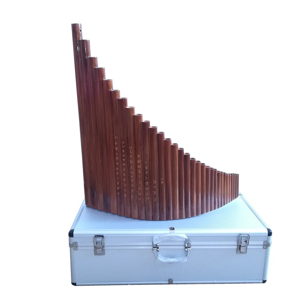 Treasures 31 pipes Professional Panflute 100% Handmade By 30 Years Production Master Bamboo Flute with panpipes Case
