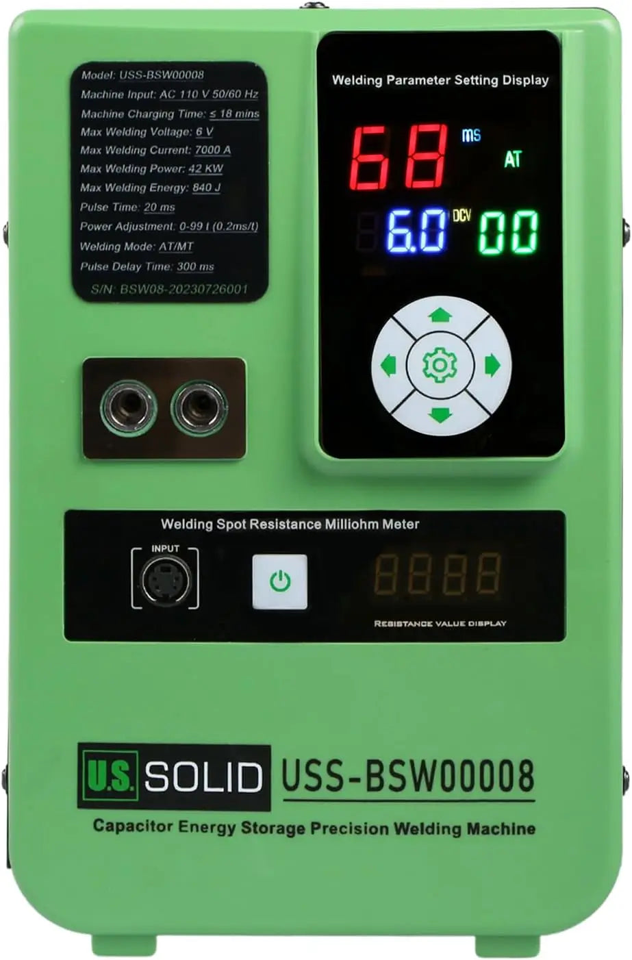 USS-BSW08 Battery Spot Welder KW apacitor Energy Storage Pulse Welding Machine Portable High Power Spot Welding Equipment