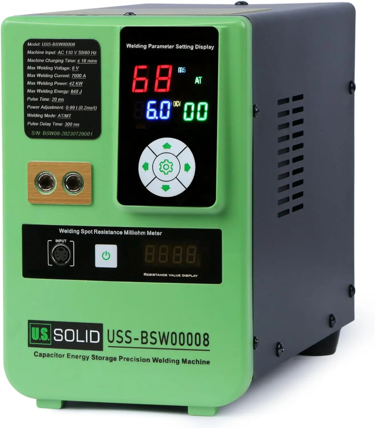 USS-BSW08 Battery Spot Welder KW apacitor Energy Storage Pulse Welding Machine Portable High Power Spot Welding Equipment