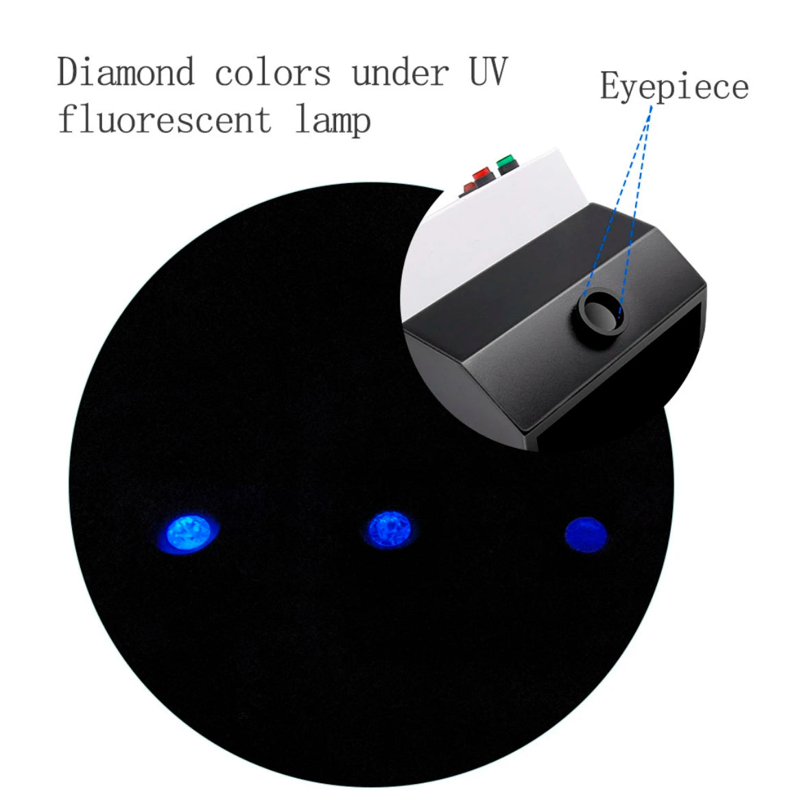 UV Light Lamp LW 365nm SW 257.3nm Laboratory Level Precise Gemological Instrument Desktop Jewelry Appraisal Tester Dark Field