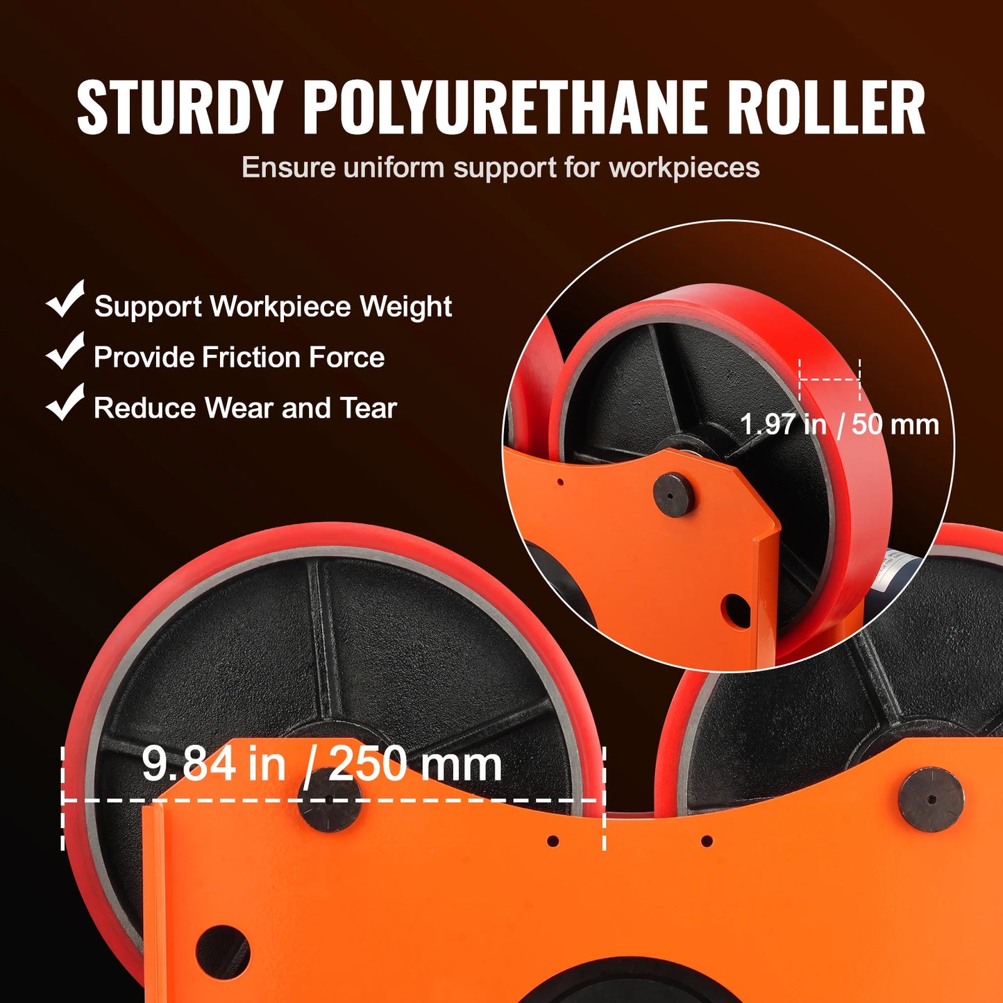VEVOR Welding Positioner Turning Rolls Linkage Roller 1000KG Loading Welding Turning Rotary Torch Stand for Welding Equipment