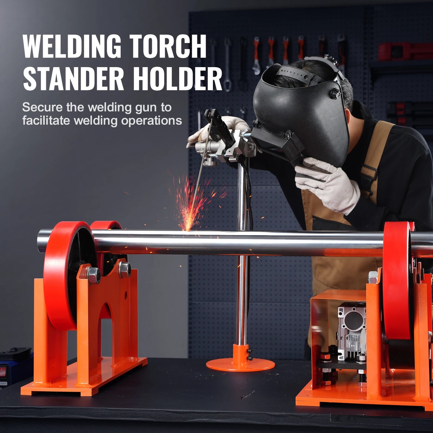 VEVOR Welding Positioner Turning Rolls Linkage Roller 1000KG Loading Welding Turning Rotary Torch Stand for Welding Equipment