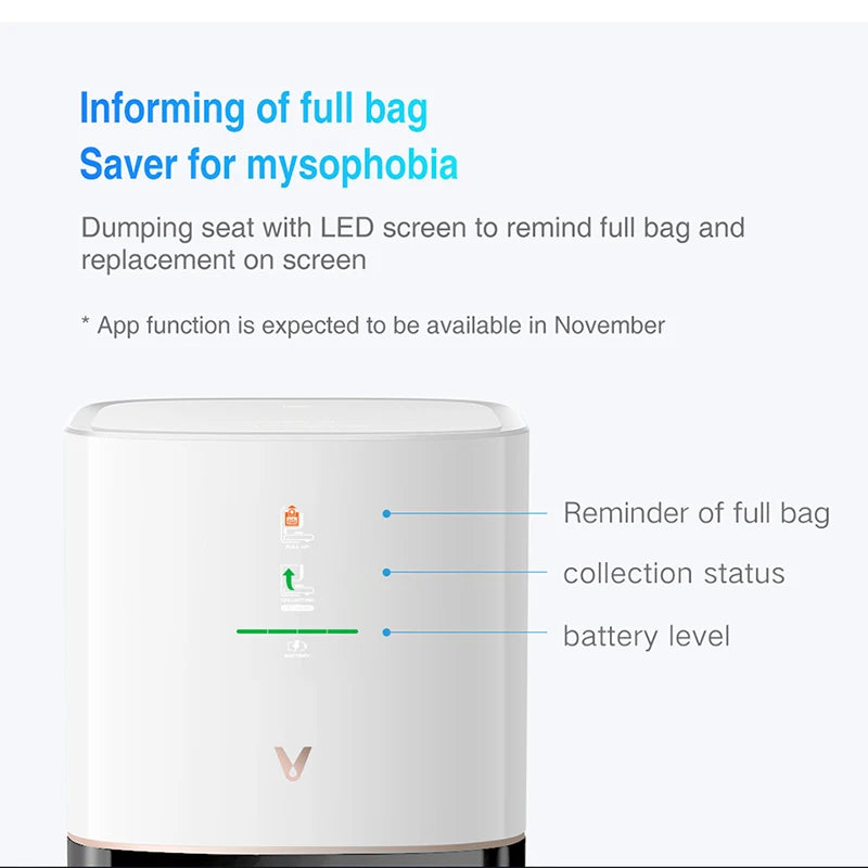 VIOMI S9 Robot Vacuum Cleaner 950W Intelligent Auto Dust Collection LED Display 2700Pa Floor Carpet Sweeping And Mopping