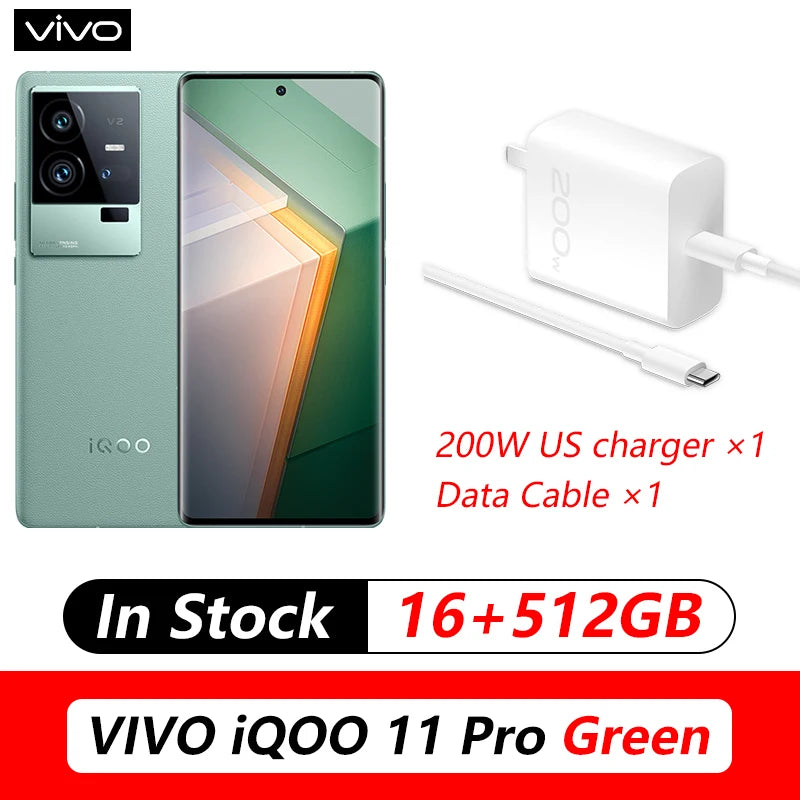 VIVO iQOO 11 Pro 5G Gaming MobilePhone Snapdragon 8 Gen 2 NFC Phone 50MP Triple Cameraes 6.78" 2K 144Hz E6 AMOLED 144Hz Curved