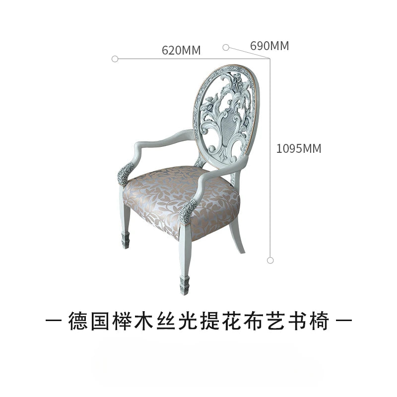 Villa study, European style solid wood 1.5m desk, bedroom, writing desk, desk