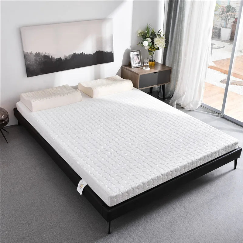 Washable Cover Mattresses Natural latex Rebound 5/10cm Mattress For Family Bedspreads King Queen Twin Full Size sponge Tatami