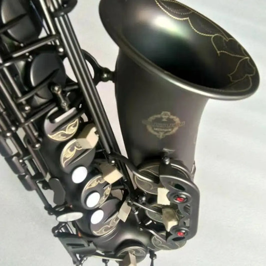 Western wind instrument alto saxophone SUZUKI Suzuki black nickel matte full body carving factory direct sales
