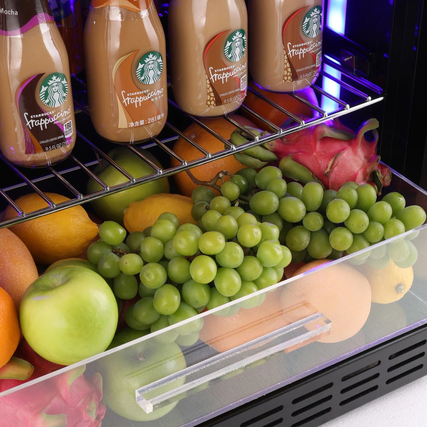 Wine And Beverage Cooler Compressor Fridge Stainless Steel Glass Door Multi-function Refrigerator