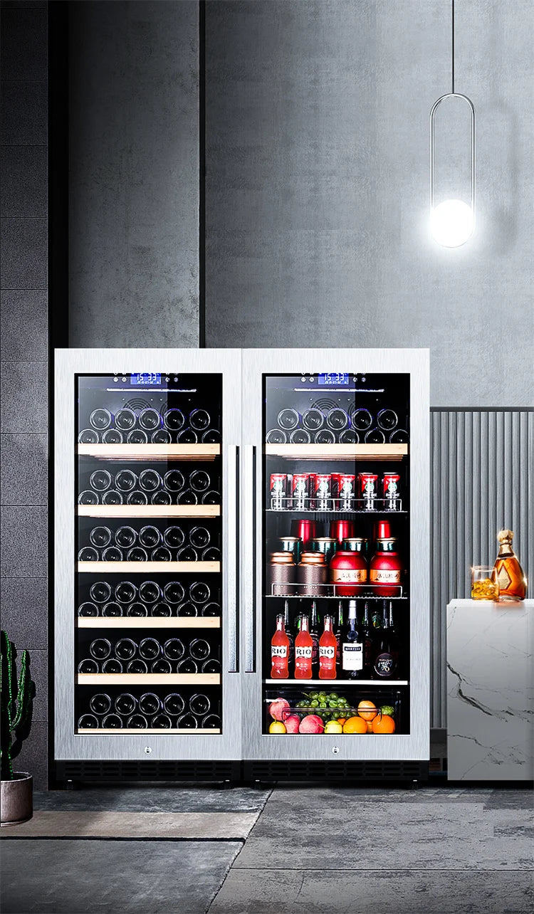 Wine and Beverage Coolers cooler dual zone refrigerator beer bar fridge compressor wine cellar