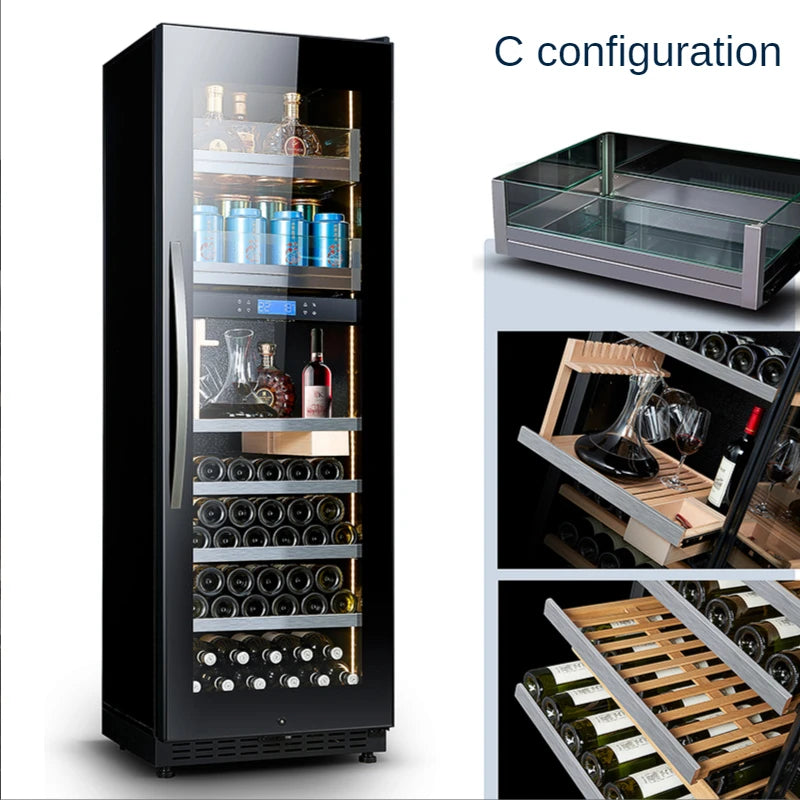 Wine and Beverage Coolers dual zone wine refrigerator Glass door beer cooler fridge compressor wine cellar