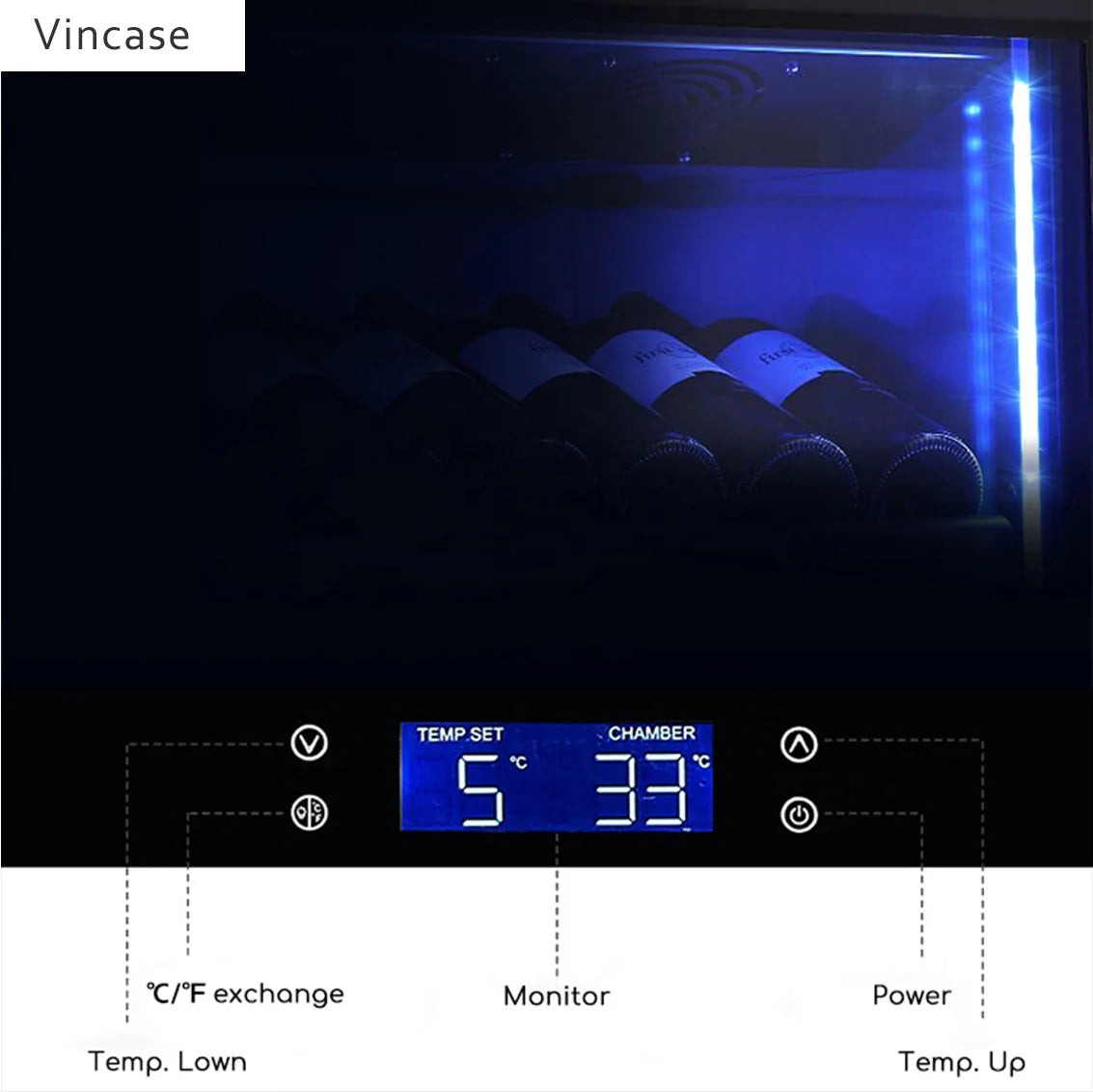 Wine refrigerator 200 bottles big commercial full 304 stainless steel wine cooler