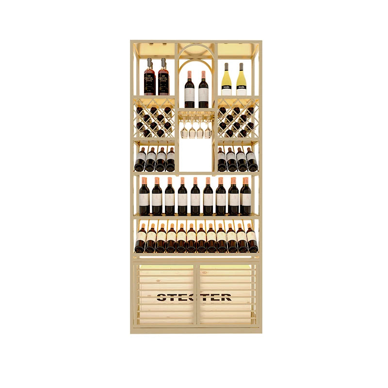 Winery luxury floor type foreign wine red wine shelf bar iron Baijiu against the wall wine