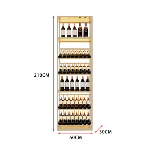 Winery luxury floor type foreign wine red wine shelf bar iron Baijiu against the wall wine