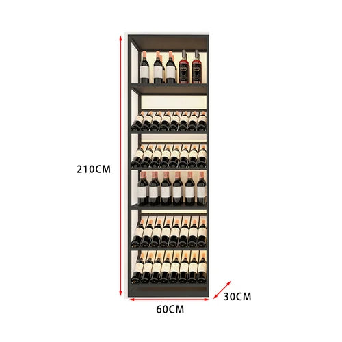Winery luxury floor type foreign wine red wine shelf bar iron Baijiu against the wall wine