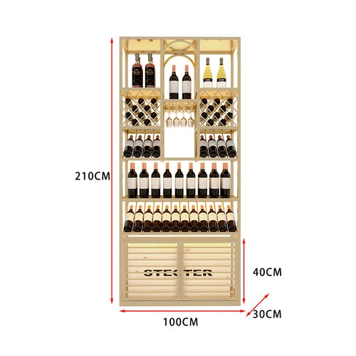 Winery luxury floor type foreign wine red wine shelf bar iron Baijiu against the wall wine