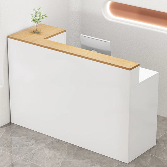 Wooden Beauty Salon Reception Desks Shop Counter Simple Office Cash Register Modern Clothing Store Small Bar Table Church Pulpit