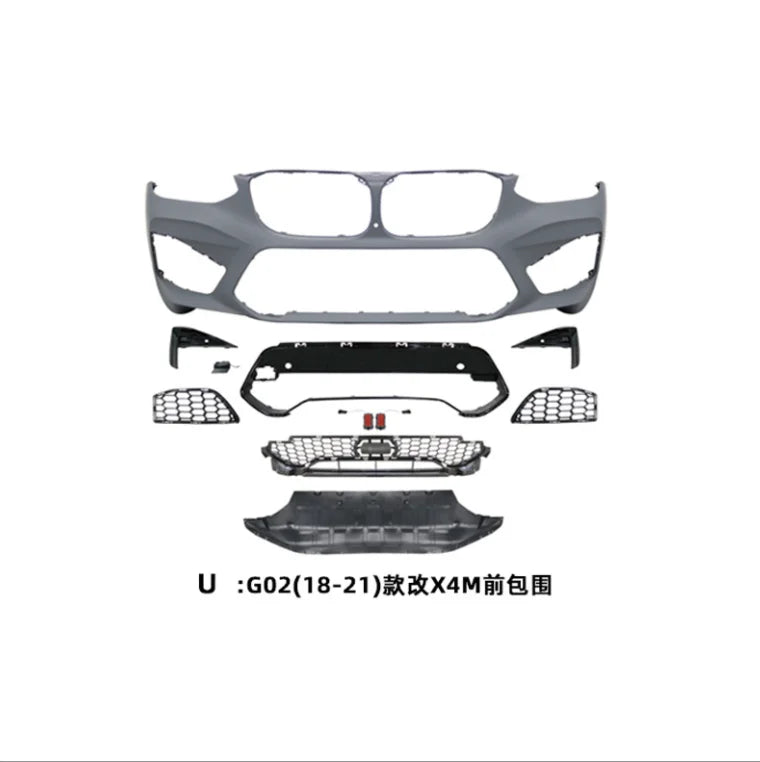 X4 Zubehör Front stoßstange Für BWM X4 G02 2018-2020 Upgrade X4M Wettbewerb G02 Body Kit  X4 Body Kit