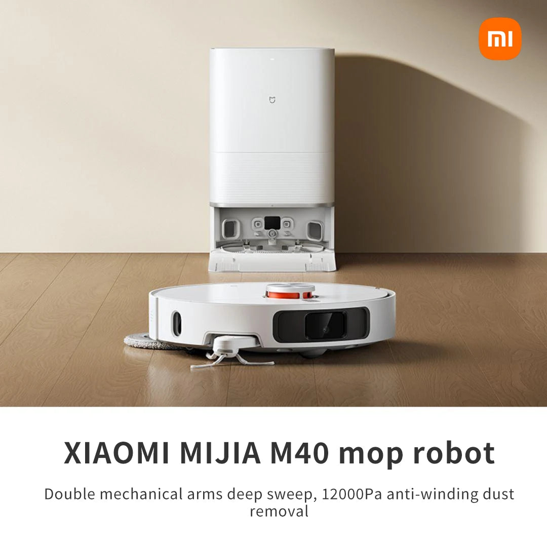 XIAOMI MIJIA OMNI Infinite Robot MOP Vacuum Cleaner M40 D110CN Self Cleaning Hair Cutting Empty Dust Home Dirt Disposal Machine