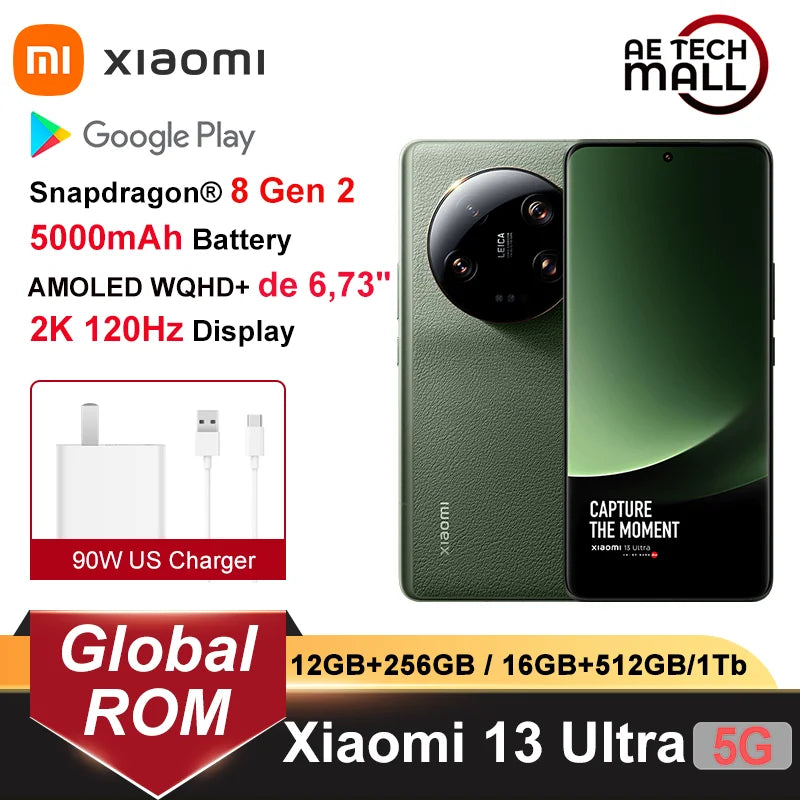 Xiaomi 13 Ultra 5G Snapdragon 8 Gen 2 256GB/512GB Octa Core 120Hz 6.73" 2K OLED Display 50MP Leica Camera IP68 MIUI 14 Original