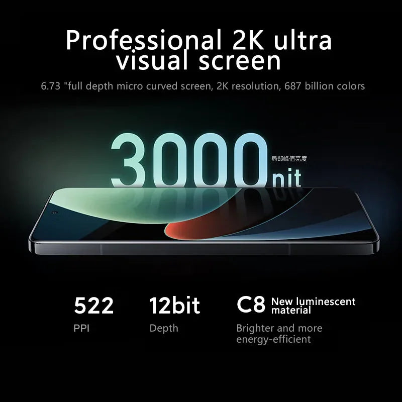 Xiaomi 14 5G Mobile Phone 6.73inch Snapdragon 8 Gen 3 50MP Leica Camera 120HZ OLED Screen 90W Wired Second Charging