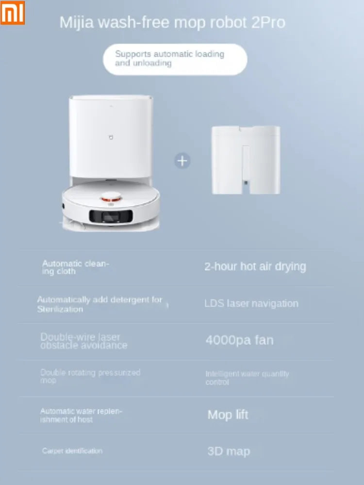 * Xiaomi Home Cleaning and Sweeping Robot 2Pro Intelligent Automatic Washing, Drying, Mopping, Washing, and Sweeping Machine