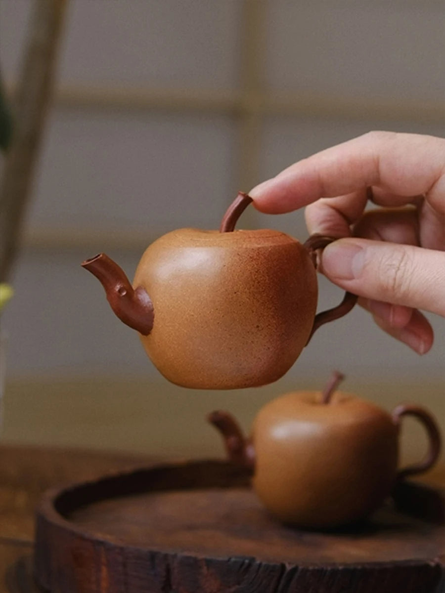 Xiaoqian Shanfang Apple Purple Clay Section Mud Yixing Pure Handmade Chinese Household Biomimetic Single Pot Tea Set