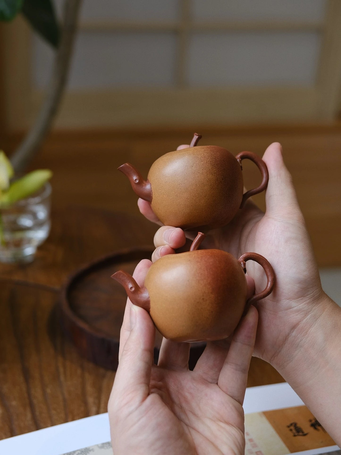 Xiaoqian Shanfang Apple Purple Clay Section Mud Yixing Pure Handmade Chinese Household Biomimetic Single Pot Tea Set