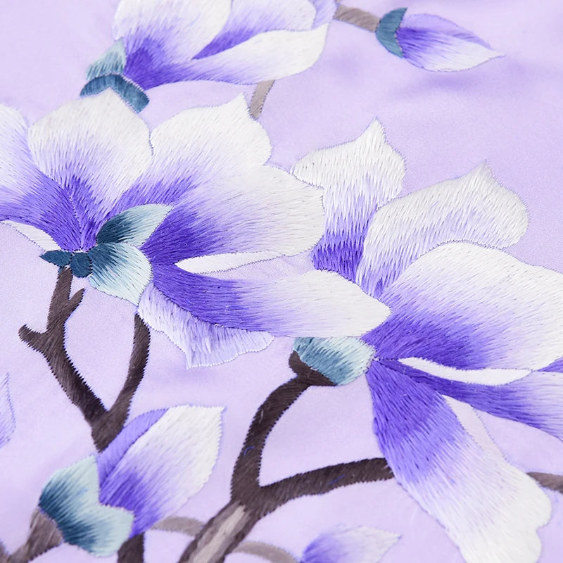 Xiuzhuang Self sells 2023 New Festival Gifts to Elderly Customers with Handmade Embroidered Silk Scarves and Shawls