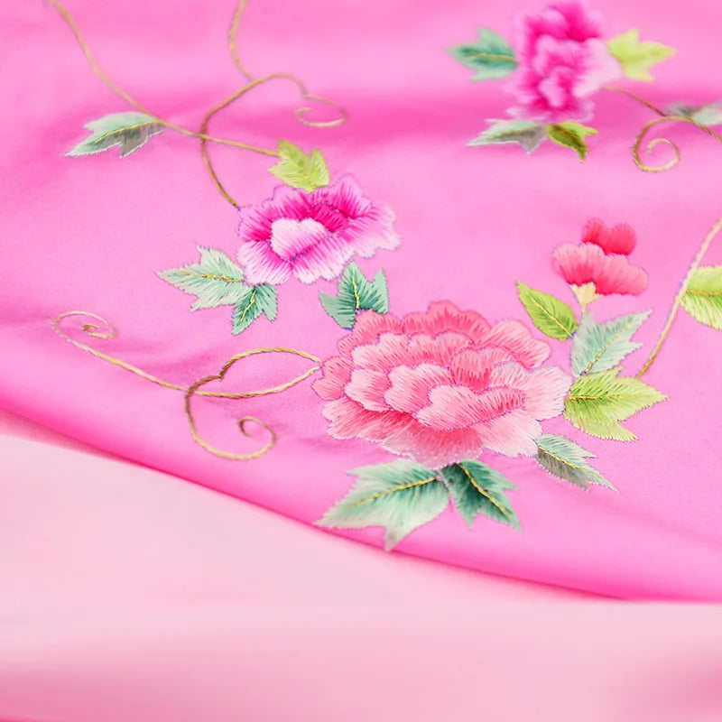 Xiuzhuang Self sold New 2023 Mid length Summer Versatile Silk Vintage Ethnic Style Suzhou Embroidered Women's Shawl Scarf