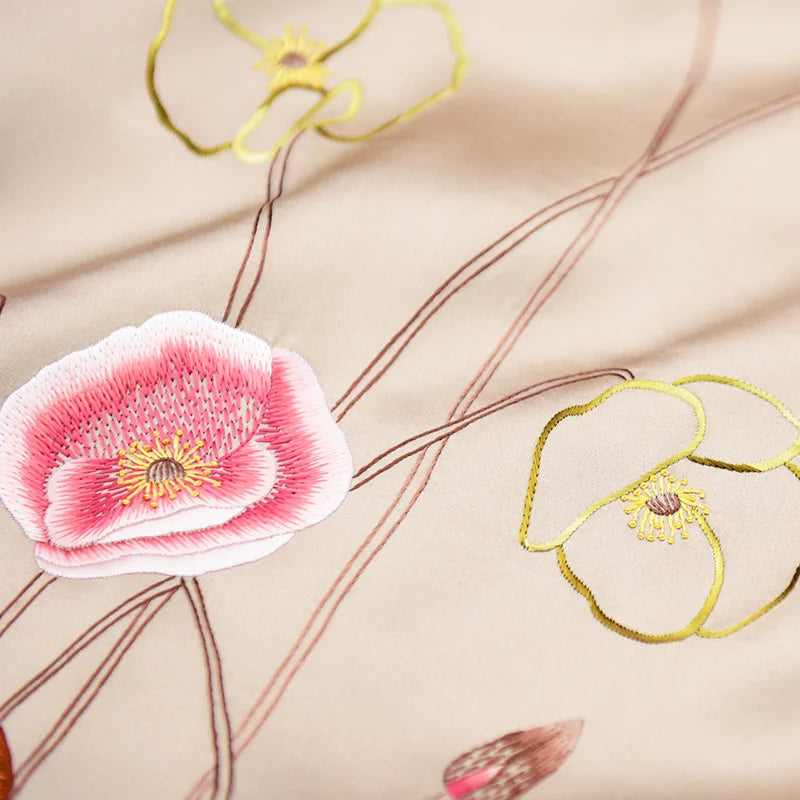 Xiuzhuang self sells 2023 new double-layer silk shawl "Camellia Blossoms" handmade embroidered Suzhou embroidery women's scarves